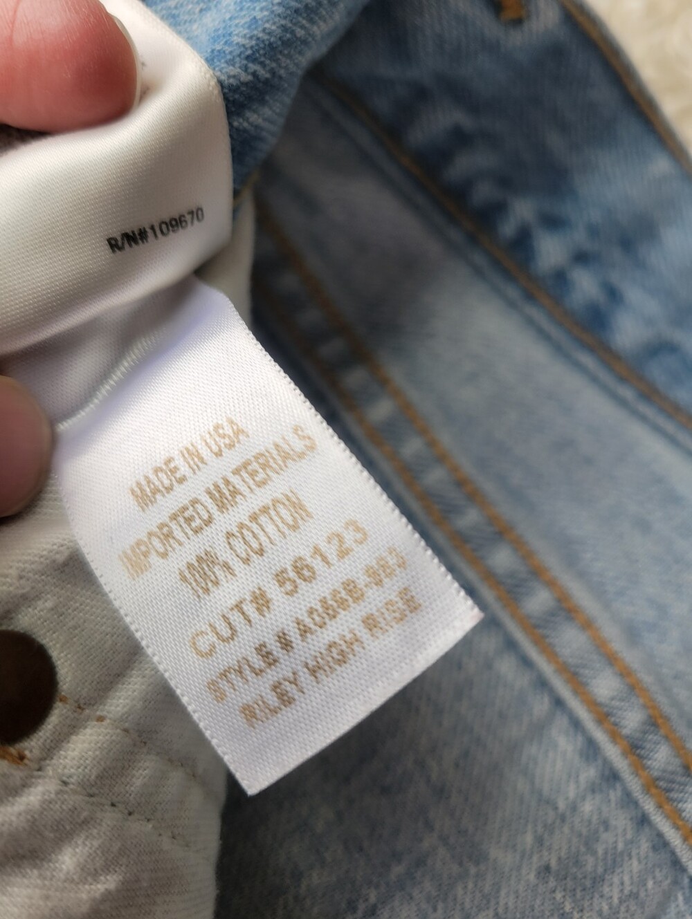 Agolde Riley High Rise Straight Crop Shatter Size 26 - Picture 8 of 9
